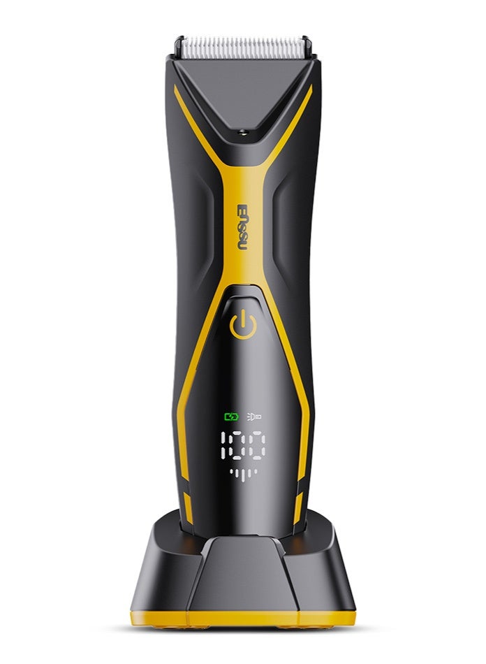 ENSSU Men’s Electric Body Groomer, Hair Trimmer & Clipper | BLADELOCK™ Safe Blade + LED Spotlight | IPX7 Waterproof Cordless Grooming Tool with LCD Display, 6000 RPM Motor, 60-Min Runtime | Full Body & Beard Grooming - Image 1